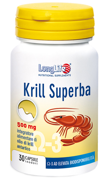 LongLife Krill Superba Integratore di Olio di Krill Antartico 30 Capsule
