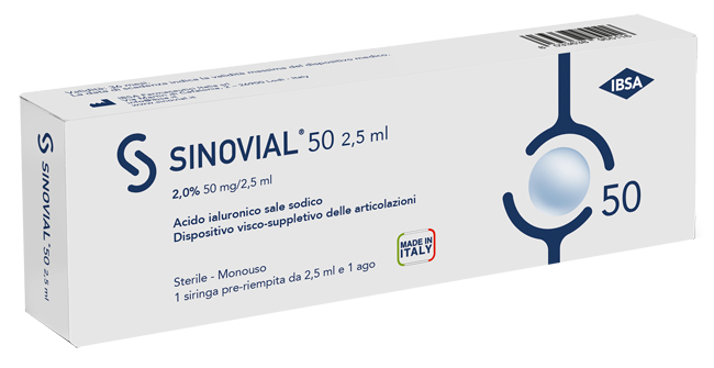 Sinovial One Siringa pre-riempita con acido ialuronico 2% 1 Pezzo da 2,5 Ml
