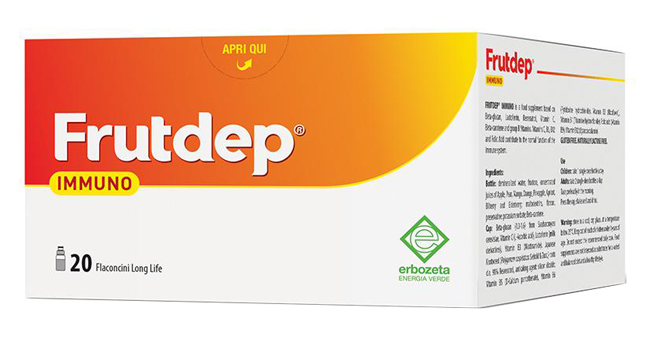 Frutdep Immuno Integratore per il sistema immunitario 20 Flaconi da 10 Ml