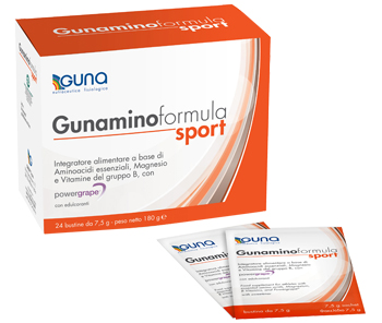 Guna Gunamino formula Sport integratore di aminoacidi 24 bustine