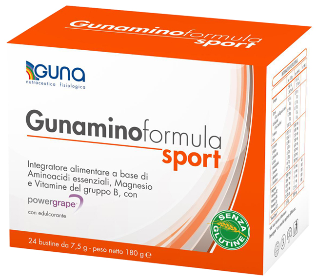 Immagine di Gunamino formula sport integratore a base di aminoacidi 42 Bustine
