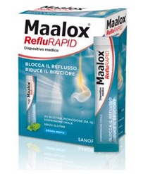 Maalox RefluRAPID contro il reflusso gastro esofageo 20 bustine