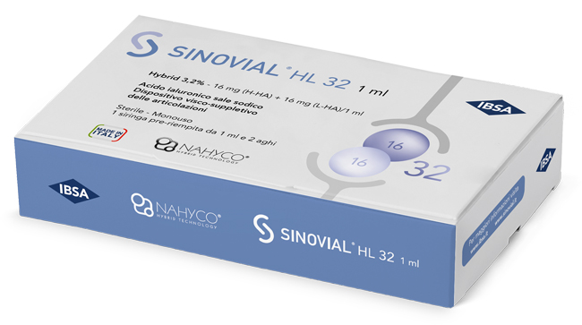 Sinovial HI-LO Siringa pre-riempita per integrare il liquido sinoviale 1 Ml 16+16 Mg