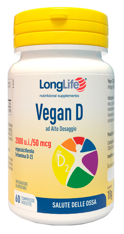 Longlife Vegan D Integratore per le Ossa 60 compresse