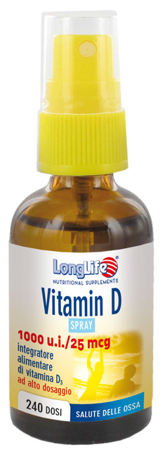 LongLife Vitamin D 1000 U.I. Integratore Ossa Spray 30 Ml