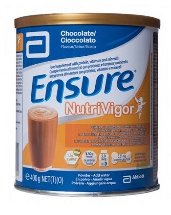 Ensure Nutrivigor integratore proteico in polvere gusto cioccolato 400 gr