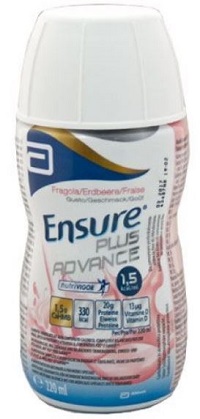 Ensure Plus Advance supplemento nutrizionale ipercalorico gusto fragola 4X220 ml