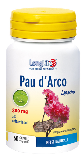 LongLife Pau D'Arco 300 mg Integratore difese naturali 60 Capsule