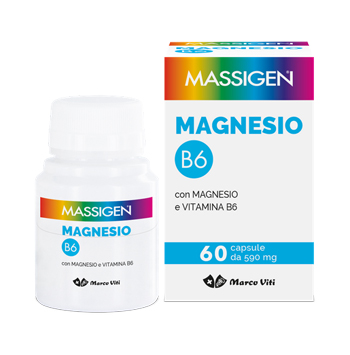 Massigen Magnesio B6 Integratore vitamina B6 60 Capsule