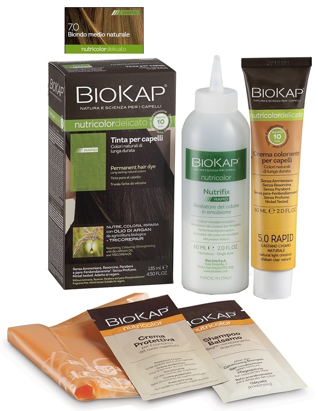 Biokap Nutricolor Tinta capelli Rapid Biondo medio naturale 7.0