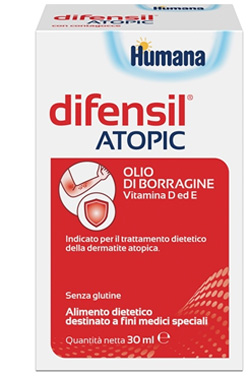 Humana Difensil Atopic Olio di Borragine per dermatite atopica 30 ml