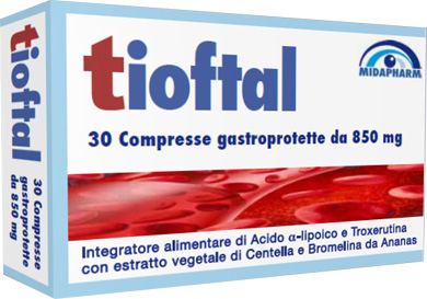 Tioftal integratore antiossidante e per la vista 30 compresse gastroprotette
