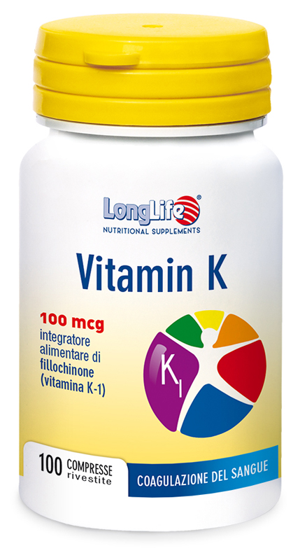 Longlife Vitamin K Integratore per la coagulazione del sangue 100 compresse