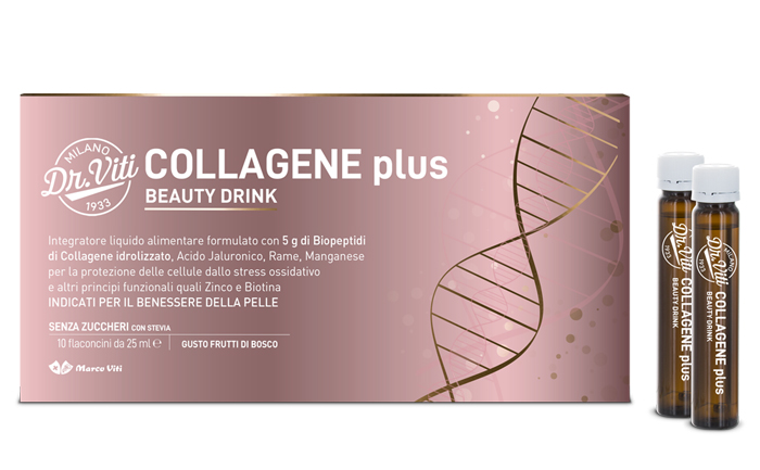 Dr. Viti Collagene Plus Integratore per il benessere della pelle 10x25ml