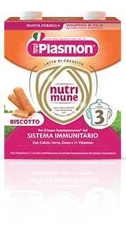 Plasmon Latte di crescita Nutrimune Stage 3 con biscotto 2X500 ml