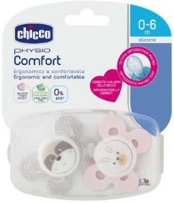 CHICCO Physio Comfort Succhietto rosa in silicone 6 -12 mesi +