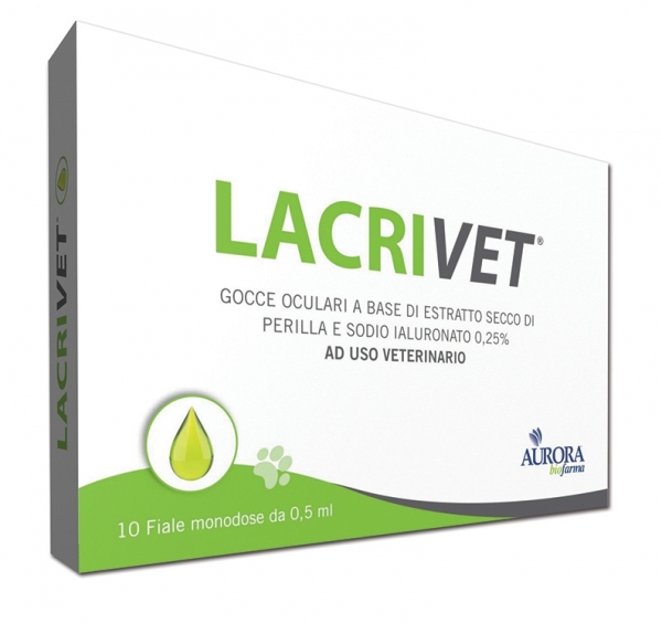 Aurora Biofarma Lacrivet Gocce Oculari per Cane e Gatto 10 Flaconcini