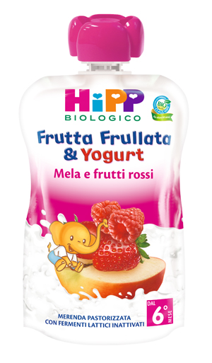 Hipp Bio Baby frutta frullata & yogurt mela e frutti rossi 90 gr