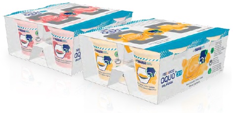 Resource Aqua+ 3 in 1 Alimento per pazienti disfagici gusto pesca 4 pezzi