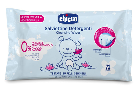 Chicco – Chicco Salviettine Detergenti Baby Moments 72 Pezzi