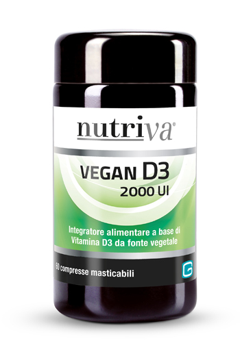 Nutriva Vegan D3 Integratore con Vitamina D3 60 compresse