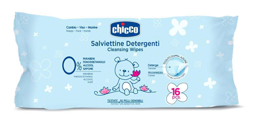Chicco – Chicco Salviettine Detergenti Baby Moments 16 Pezzi