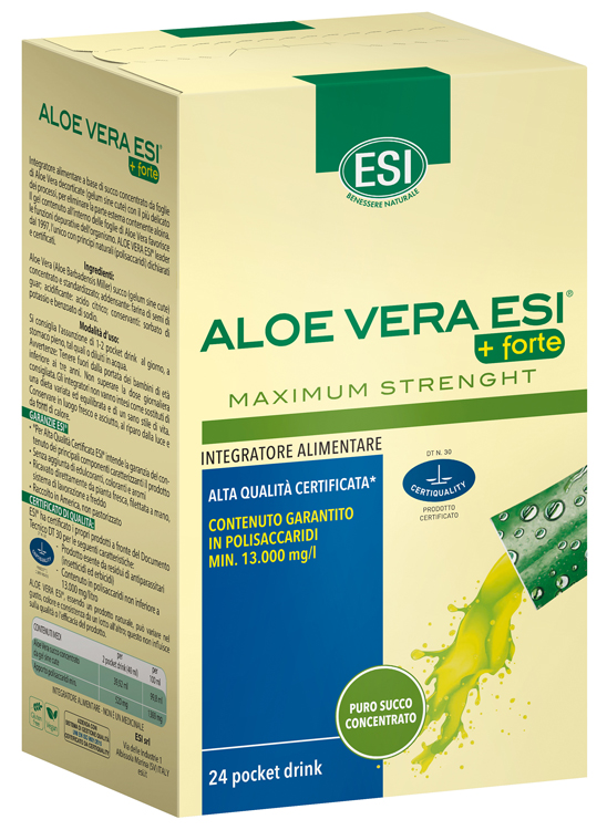 Esi Aloe Vera +Forte succo aloe vera 24 pocket drink
