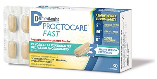 Dermovitamina Proctocare Fast integratore per il microciclo 30 Compresse