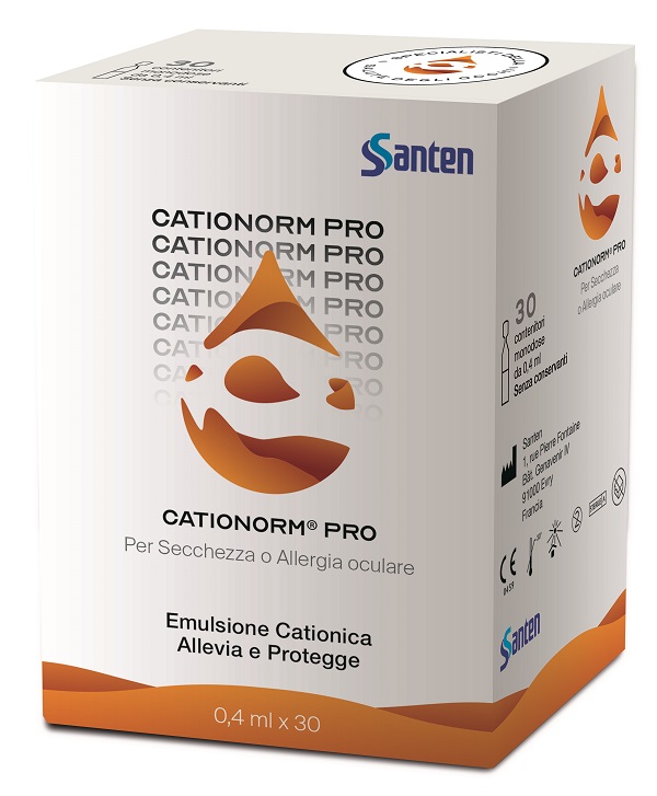 Cationorm Pro emulsione oftalmica 30 flaconcini monodose da 0,4 ml.