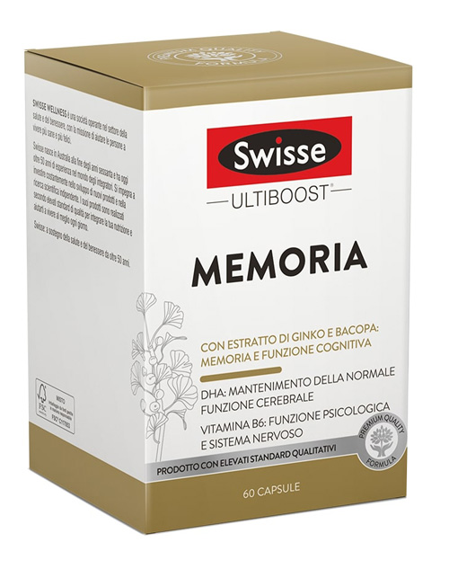 Swisse Memoria Integratore per la Funzione Cognitiva 60 Capsule