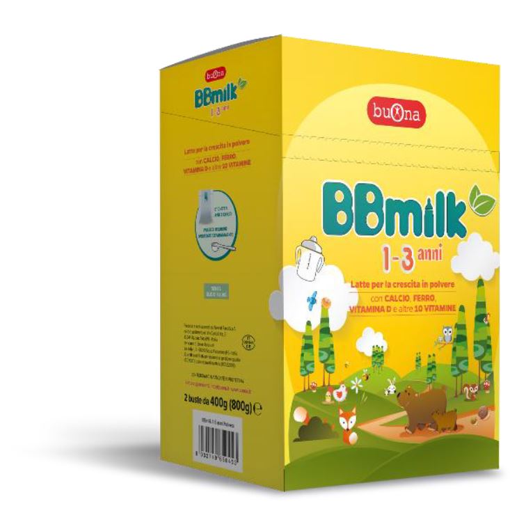 BBMILK 1-3 Latte di crescita in polvere 2 buste da 400 gr