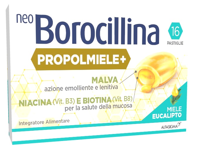 Neoborocillina Propolmiele+ miele ed eucalipto 16 Pastiglie