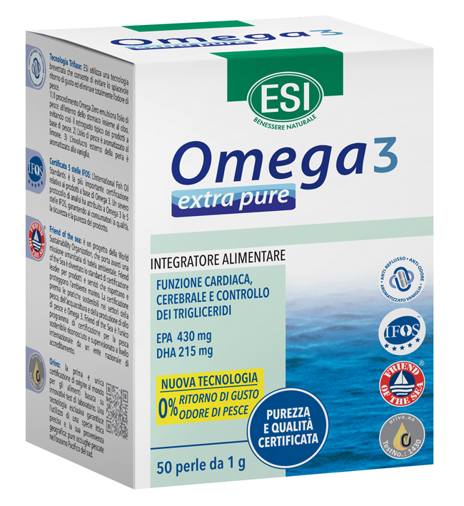 Esi Omega 3 Extra pure integratore di olio di pesce 50 perle