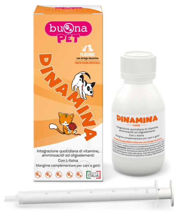 Buona PET Dinamina mangime complementare di vitamine per cani e gatti 60 gr