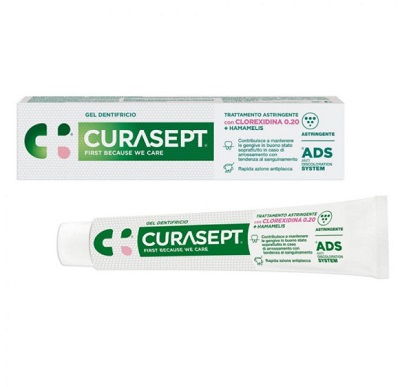 Curasept Dentifricio gel ADS antiplacca 0.20 Astringente 75 ml