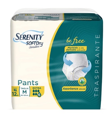 Serenity Pants Soft Dry Pannolone a mutanda Extra taglia M 12 pezzi
