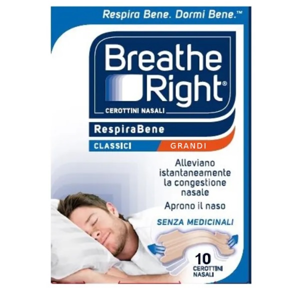 Breath Right Cerotti nasali Classici grandi 10 pezzi