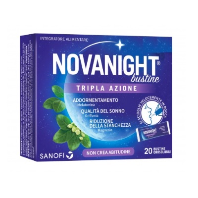Novanight tripla azione integratore per il sonno 20 bustine orosolubili
