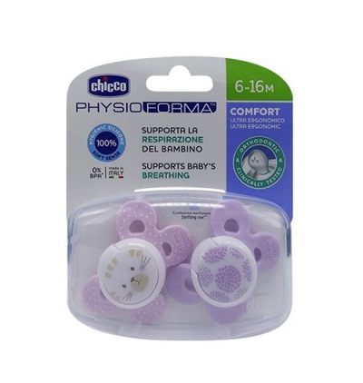 Chicco succhietto comfort bimba in silicone 6-16 mesi 2 pezzi