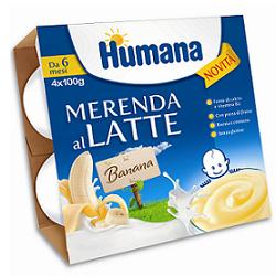 Humana – Merenda Al Latte Banana 4x100g Humana