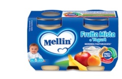 Mellin – Merenda Yogurt Frutta Mista2x120g Mellin
