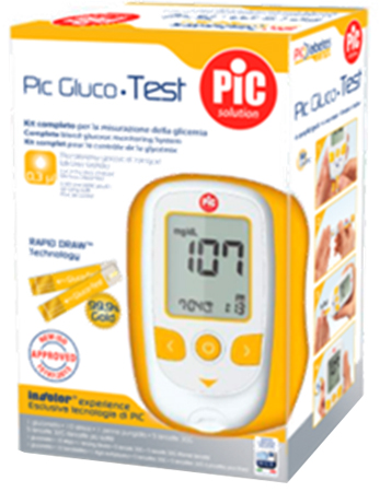 Pic Solution Oro/Chiaro Pic Glucotest Kit Glucometro - Immagine 3
