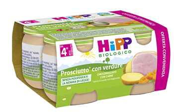 Hipp – Omogeneizzato Bio Prosciutto Con Verdure 4x80g Hipp
