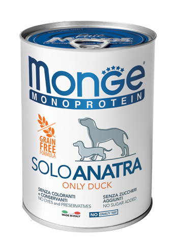 Monge Monoprotein Solo Anatra per Cani - 400 g, Singola - Immagine 3