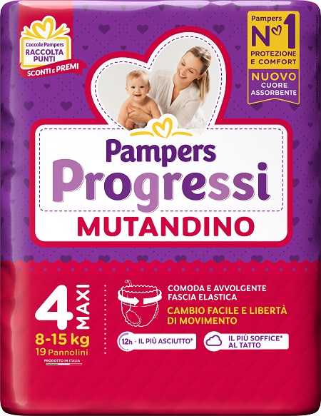 Pampers – Pampers Progressi Mutandino Maxi N.4 8-15 Kg 19 Pezzi
