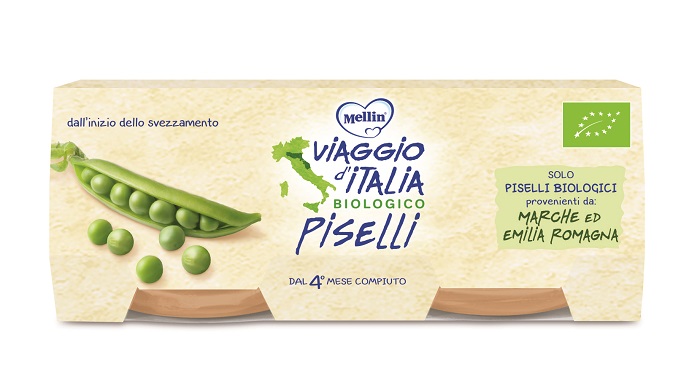 Mellin – Omogeneizzato Bio Piselli 2×80 Gr