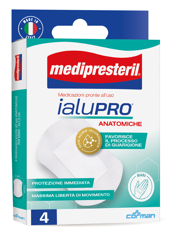 Medipresteril Medicazioni Pronte All'Uso Ialupro Anatomiche - 4 Medicazioni Per Mani - Immagine 5