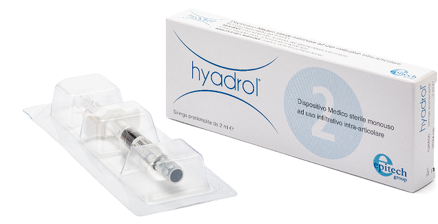 SIRINGA INTRA-ARTICOLARE HYADROL CON ACIDO IALURONICO 1% E ADELMITROL 2% CAPACITA' 2 ML
