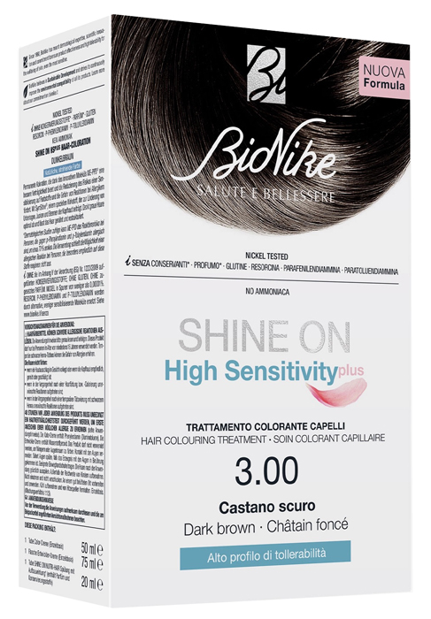 Bionike Shine On High Sensitivity Plus Castano Scuro 3,00 Rivelatore In Crema 75 Ml + Colorante 50 - Immagine 6