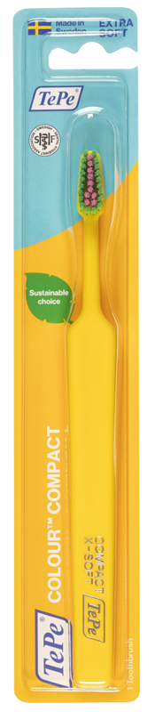 Tepe Giallo Spazzolino Te Pe Colour Compact Setole Soft, - Immagine 3